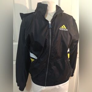 Vintage Adidas track style black jacket size large